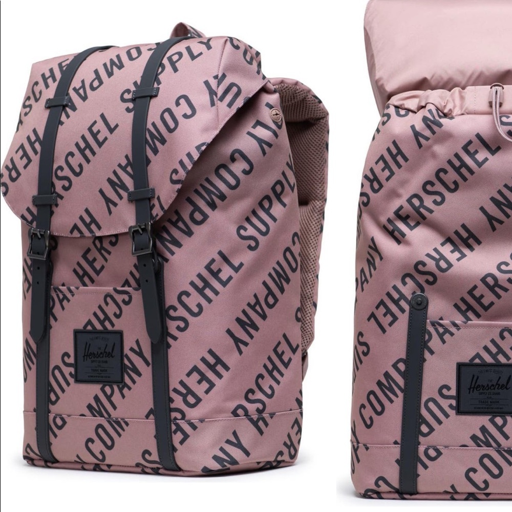 NWT - Herschel Retreat Logo Print Backpack ๐ - Picture 3 of 5